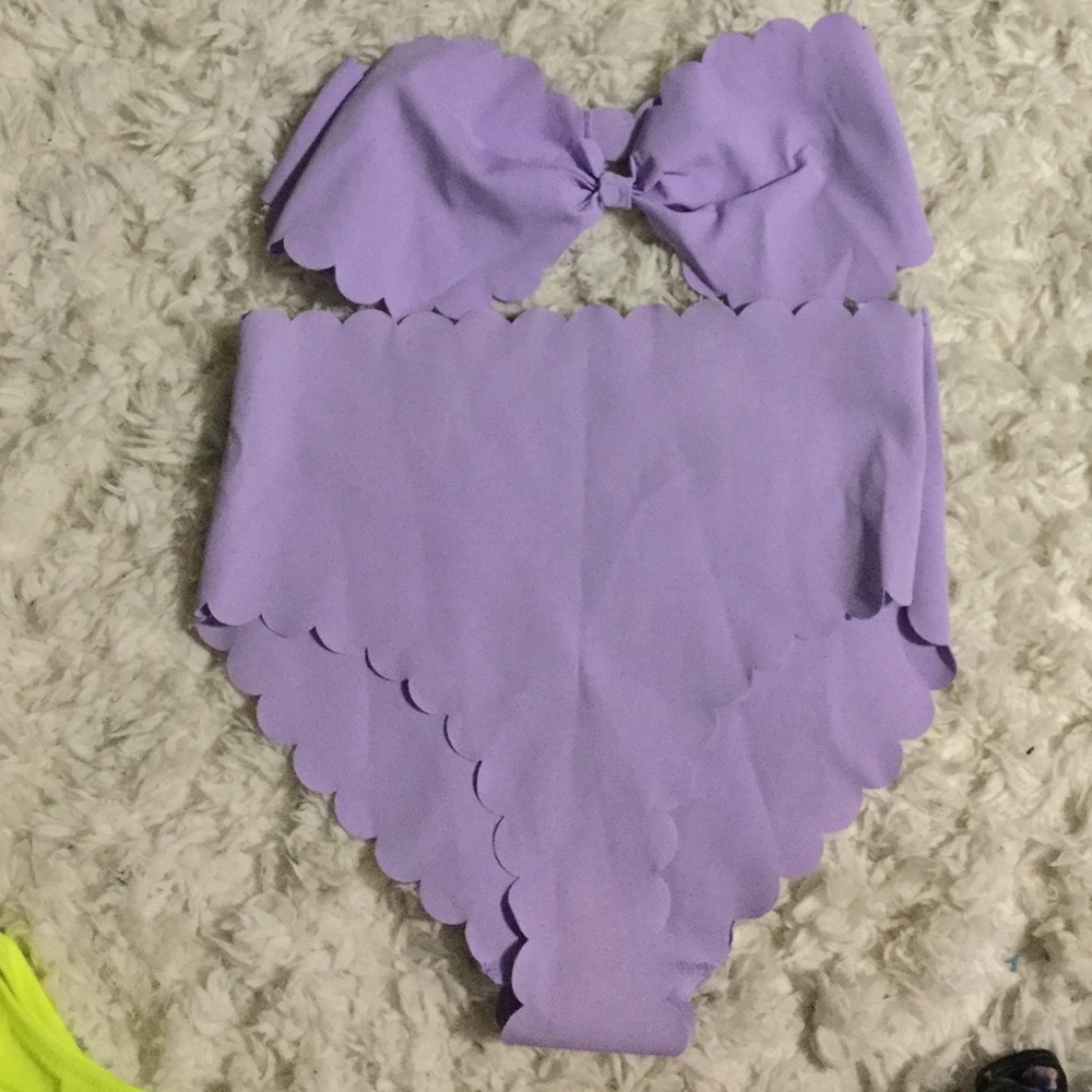 Scallop high waisted bikini